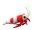 Red Bee Garnele Plüschtier mit Saugnapf 25cm